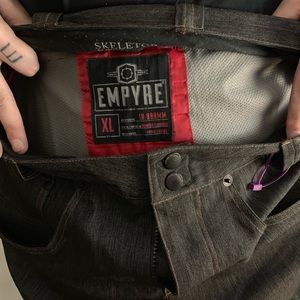 Denim waterproof mens XL snowboarding pants RARE